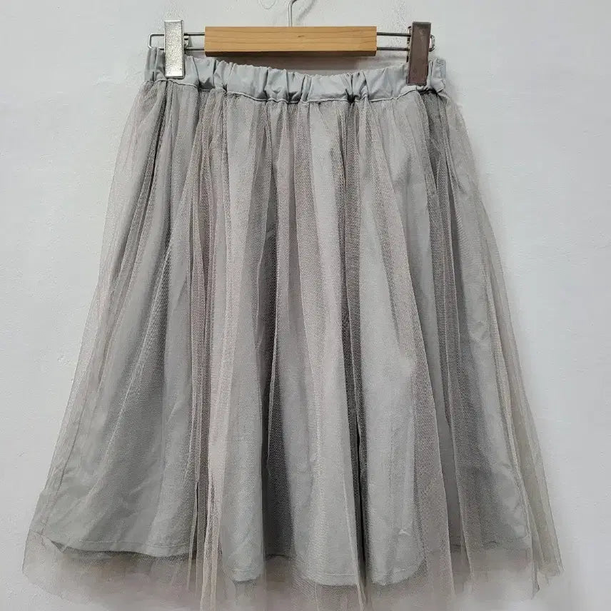 [BUNJANG] Grey Drawing Reversible Midi Skirt / 회색 드로잉 양면 스커트