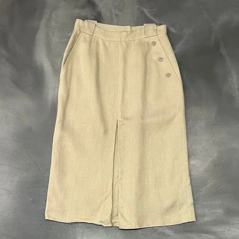 [BUNJANG] Ermanno Linen Midi Skirt / 에르노 린넨 미디 스커트 y15893