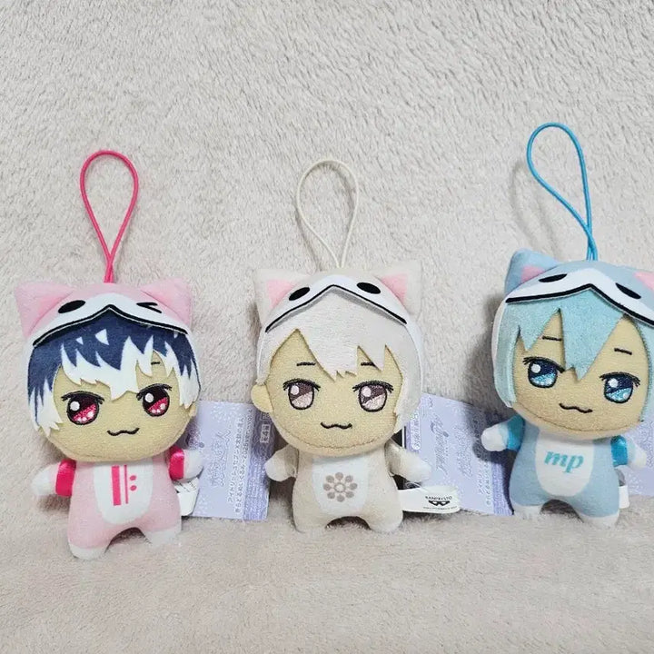 [BUNJANG] Idolish7 x Taiko no Tatsujin Mascot Doll Keyring Set / 아이돌리쉬 세븐 x 태고의 달인 마스코트 인형 키링 3종