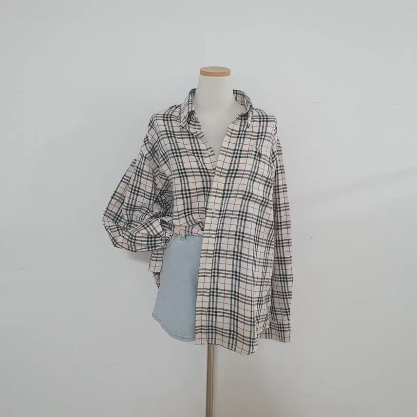 [BUNJANG] Burberry Nova Check Beige Shirt / No.26032002 버버리 노바 체크 베이지 셔츠 남방