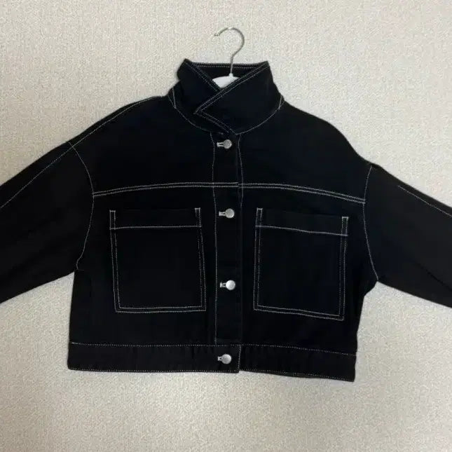 [BUNJANG] Spao Black Pocket Trucker Jacket / 스파오 블랙 포켓 트러커 자켓