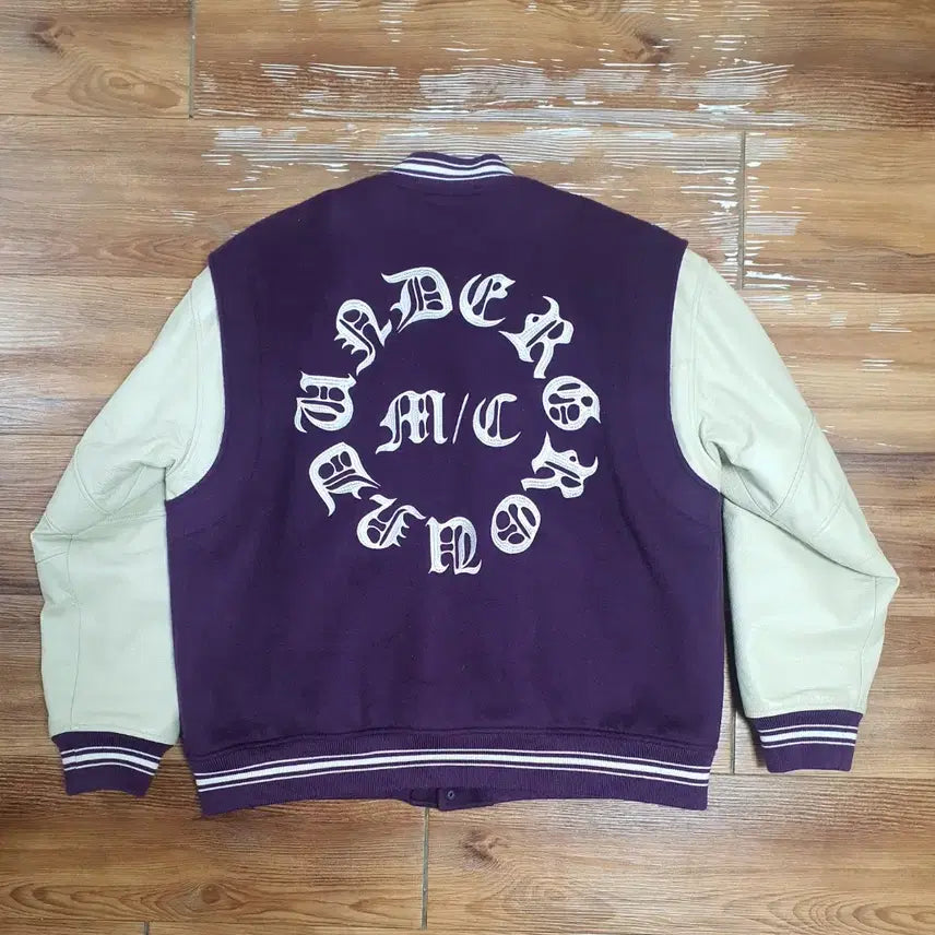 [BUNJANG] Riober Purple Varsity Jacket - M / 급처)리오버 퍼플 바시티 자켓 M