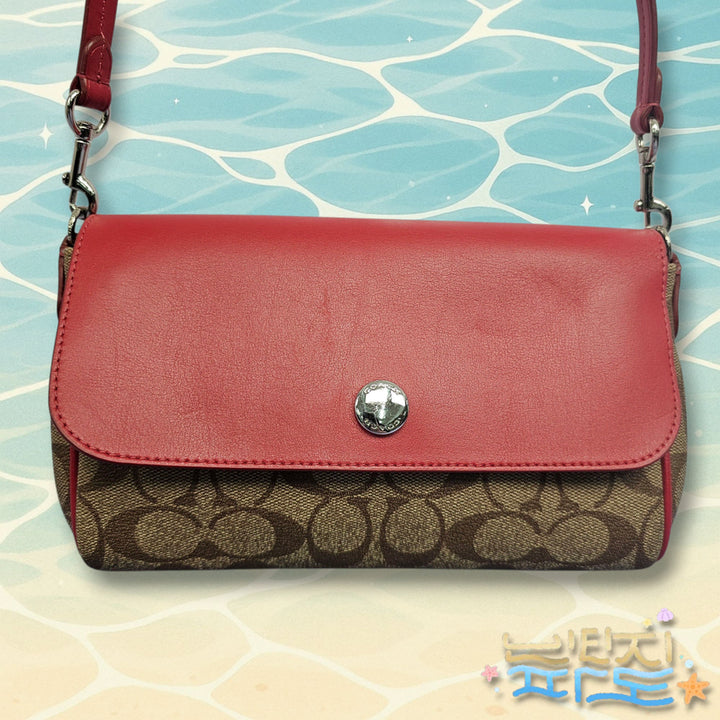 [BUNJANG] Coach Signature Reversible Crossbody Bag / Coach 코치 시그니처 리버저블 크로스백