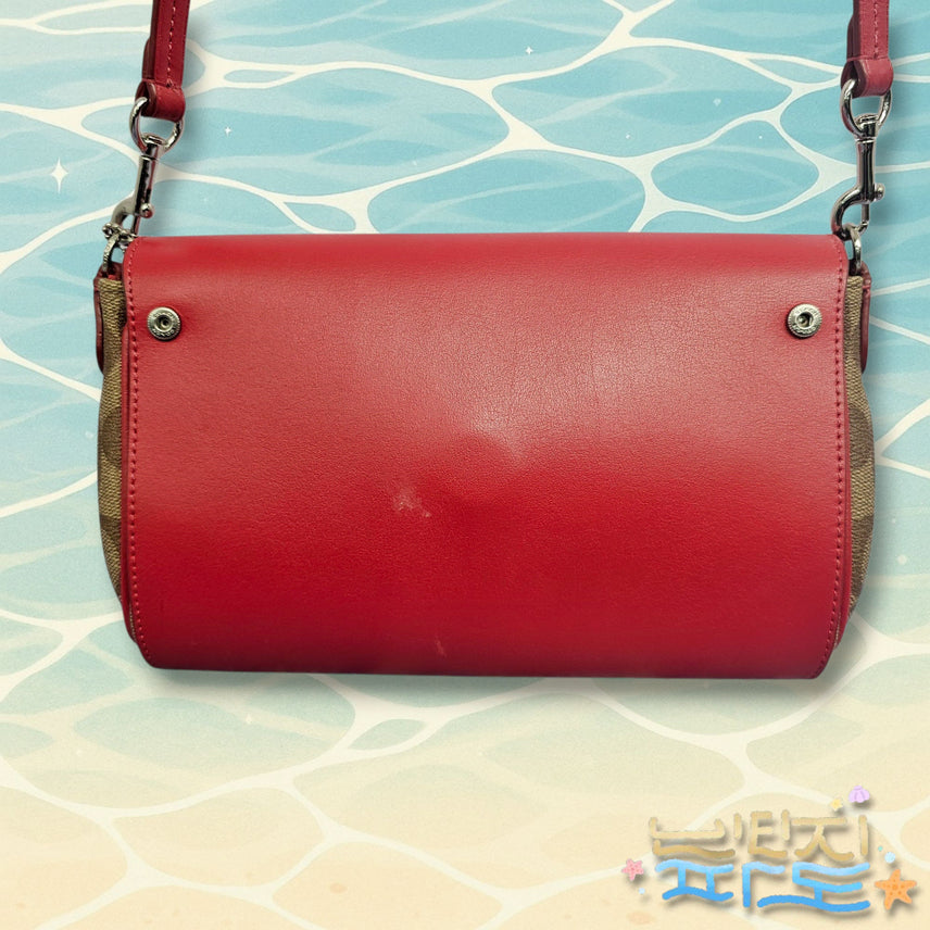 [BUNJANG] Coach Signature Reversible Crossbody Bag / Coach 코치 시그니처 리버저블 크로스백