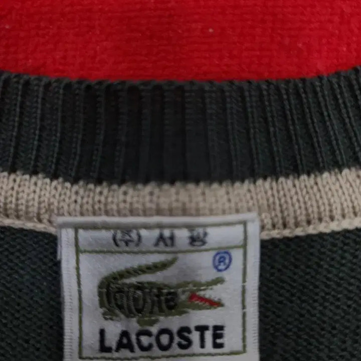 [BUNJANG] Lacoste V-neck Knit Sweater / 라코스테 브이넥 니트