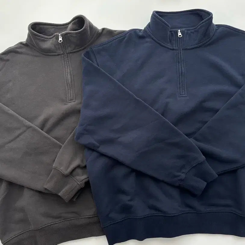 [BUNJANG] Steady Everywear Relaxed Half Zip Up Fleece Sweatshirt (Bundle Set) / 스테디에브리웨어 릴렉스드 하프 집업 기모 스웻 셔츠