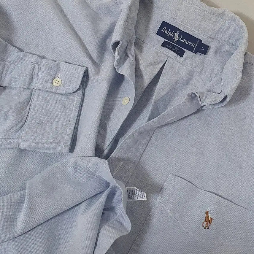[BUNJANG] Polo Ralph Lauren Oxford Shirt / No.26032005 폴로 랄프로렌 셔츠 파스텔블루 옥스포드 남방