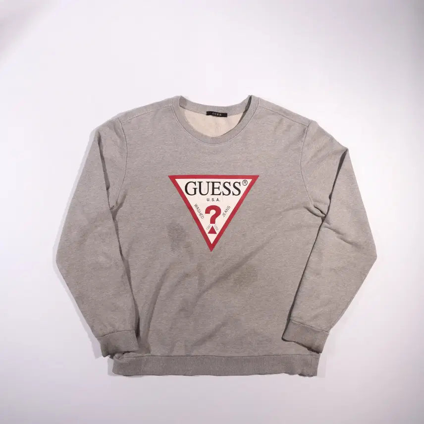 [BUNJANG] Guess Logo Sweatshirt B347 / 게스 로고 맨투맨 B347