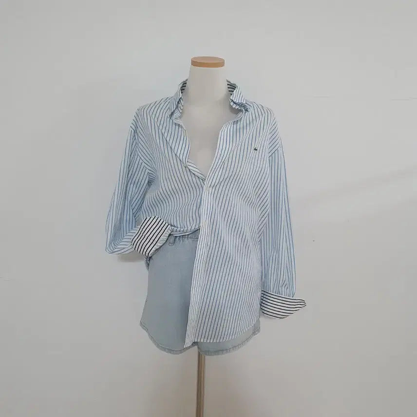 [BUNJANG] Lacoste Striped Shirt / No.26032006 라코스테 스트라이프 셔츠 블루