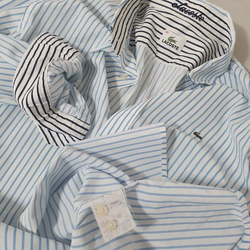 [BUNJANG] Lacoste Striped Shirt / No.26032006 라코스테 스트라이프 셔츠 블루