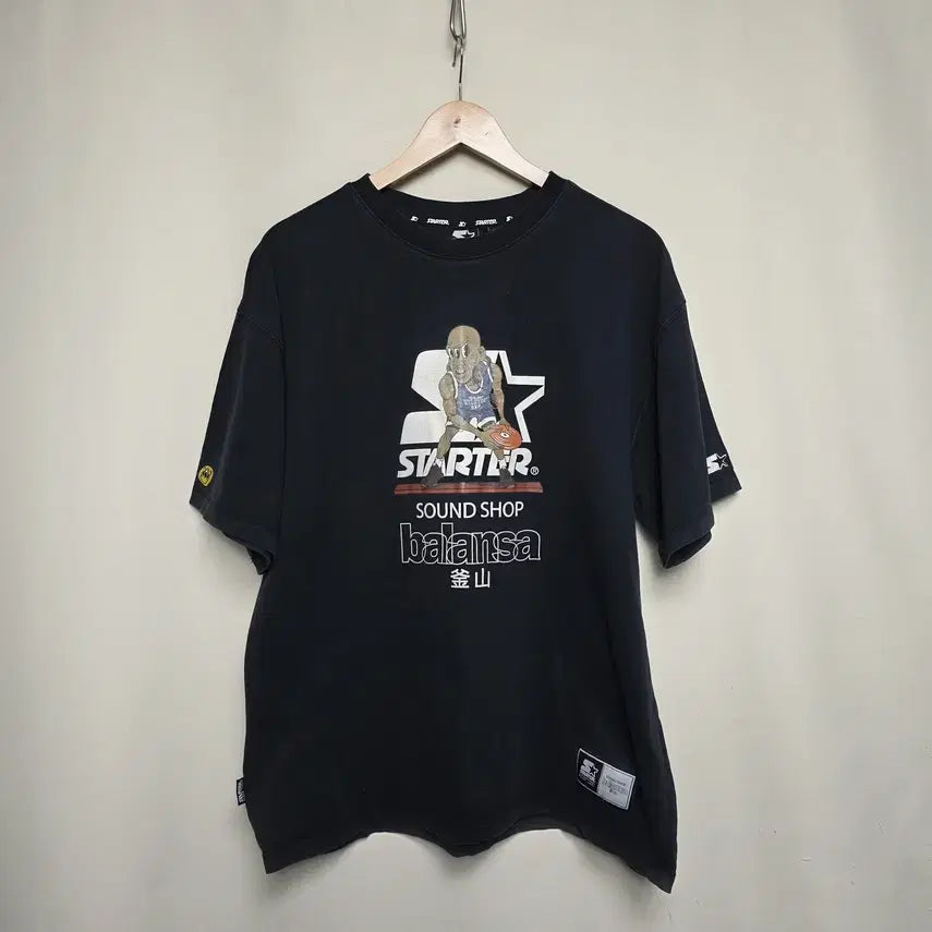 [BUNJANG] Starter x Balansa Printed T-shirt / [STARTER] 남성 스타터 x 발란사 프린팅 반팔티 USA M