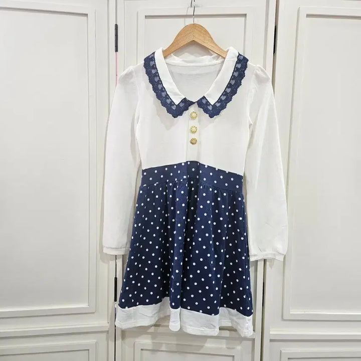 [BUNJANG] Mary Rose Dot Pattern Long Sleeve Dress / 도트 긴팔 원피스