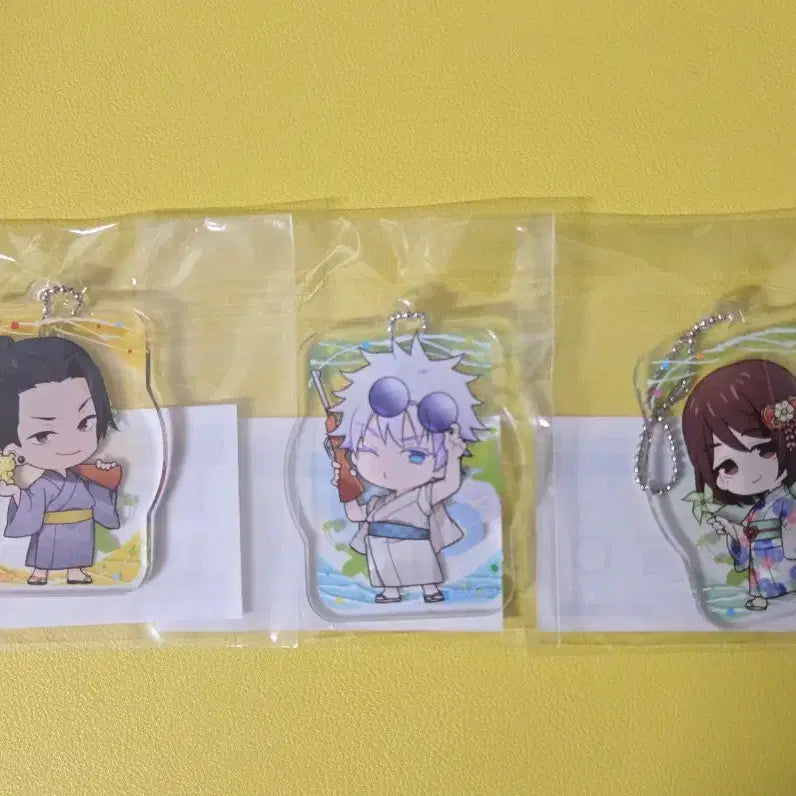 [BUNJANG] Jujutsu Kaisen Marukuji Geto Gojo Shoko Acrylic Keychain (Sealed) / 유카타 마루쿠지 게토 고죠 쇼코 아크릴 키링 미개봉