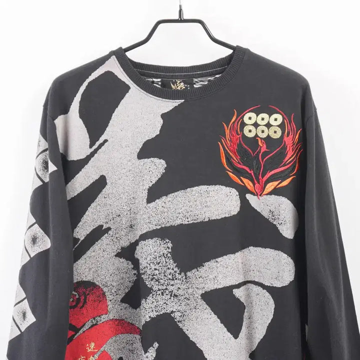 [BUNJANG] SENBU Lettering Embroidered Long Sleeve T-shirt / SENBU 센부 레터링 자수 프린트 유니크 긴팔 티셔츠 C284