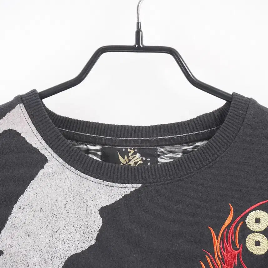 [BUNJANG] SENBU Lettering Embroidered Long Sleeve T-shirt / SENBU 센부 레터링 자수 프린트 유니크 긴팔 티셔츠 C284