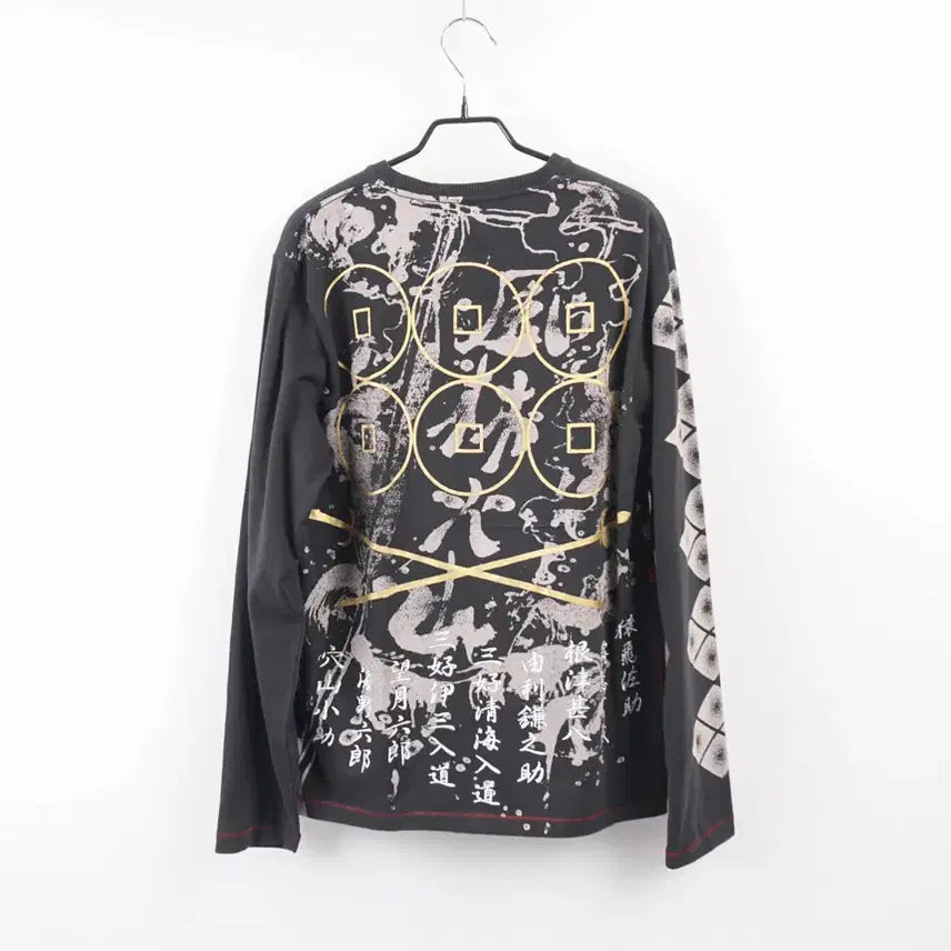 [BUNJANG] SENBU Lettering Embroidered Long Sleeve T-shirt / SENBU 센부 레터링 자수 프린트 유니크 긴팔 티셔츠 C284