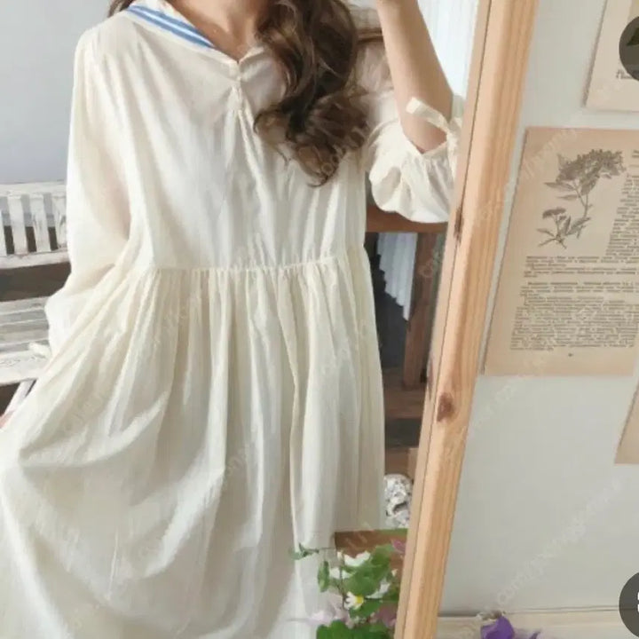 [BUNJANG] Mimi Boutique (Avec De Fleur) Sailor Dress Ver. 1 / 미미부티크(아벡데플뢰르) 세일러 원피스 ver1