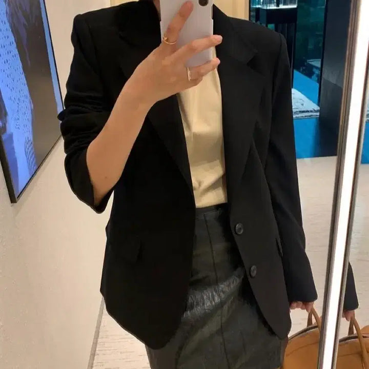 [BUNJANG] YUMER Fake Leather Mini Skirt / 유메르 페이크레더 스커트