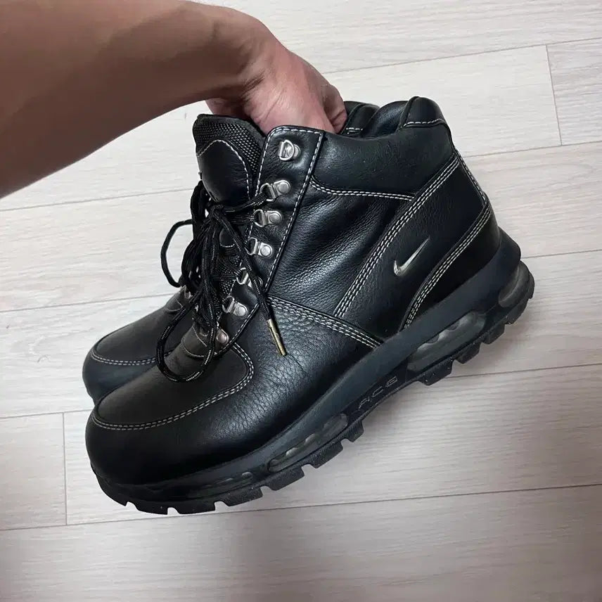 [BUNJANG] Nike GOADOM Black Leather Sneakers US 11.5 / 나이키 고아돔 블랙 레더 295