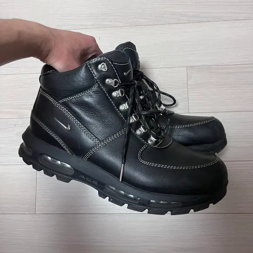 [BUNJANG] Nike GOADOM Black Leather Sneakers US 11.5 / 나이키 고아돔 블랙 레더 295