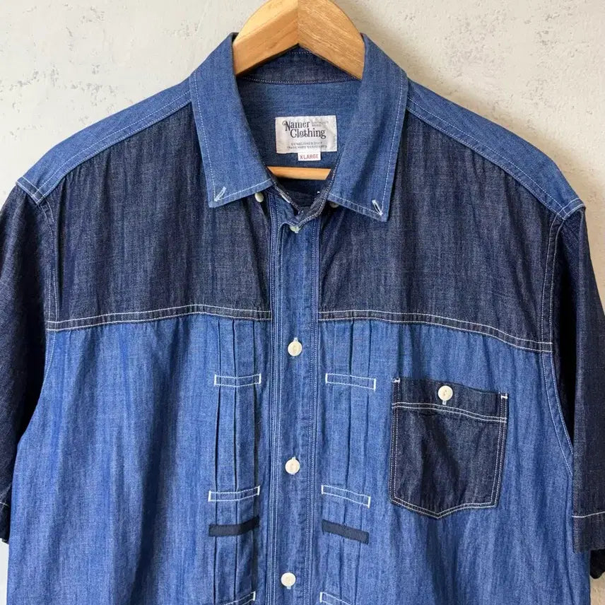 [BUNJANG] Namer Clothing 1st Generation Denim Mix Shirt / [XL] 네이머클로딩 1세대 데님 믹스 셔츠