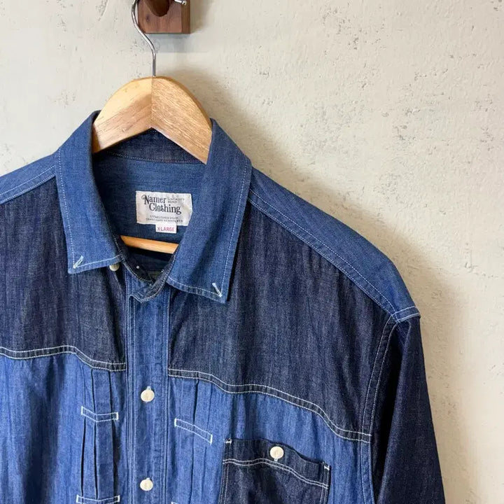 [BUNJANG] Namer Clothing 1st Generation Denim Mix Shirt / [XL] 네이머클로딩 1세대 데님 믹스 셔츠