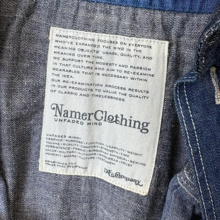[BUNJANG] Namer Clothing 1st Generation Denim Mix Shirt / [XL] 네이머클로딩 1세대 데님 믹스 셔츠