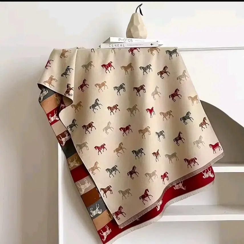 [BUNJANG] Patterned Long Scarf / 고급 패턴 빅스카프 숄