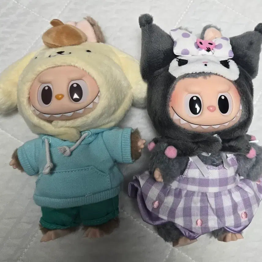 [BUNJANG] Labubu Sanrio Series Kuromi and Pompompurin Plush Set / 라부부 산리오시리즈 쿠로미랑폼푸