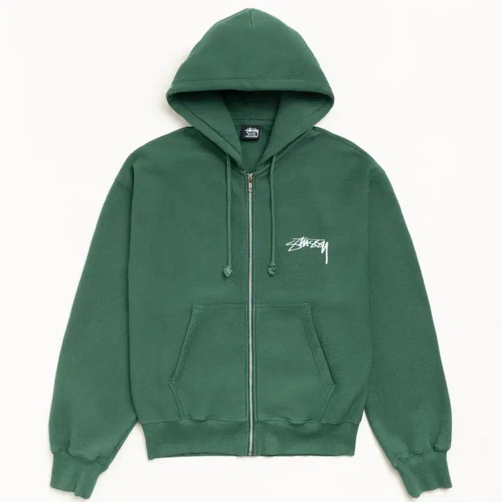[BUNJANG] Stussy Skate Stack Pigment Dyed Hoodie / [해외] 스투시 스케이트 스택 피그먼트 다이드 후드집업 26SS