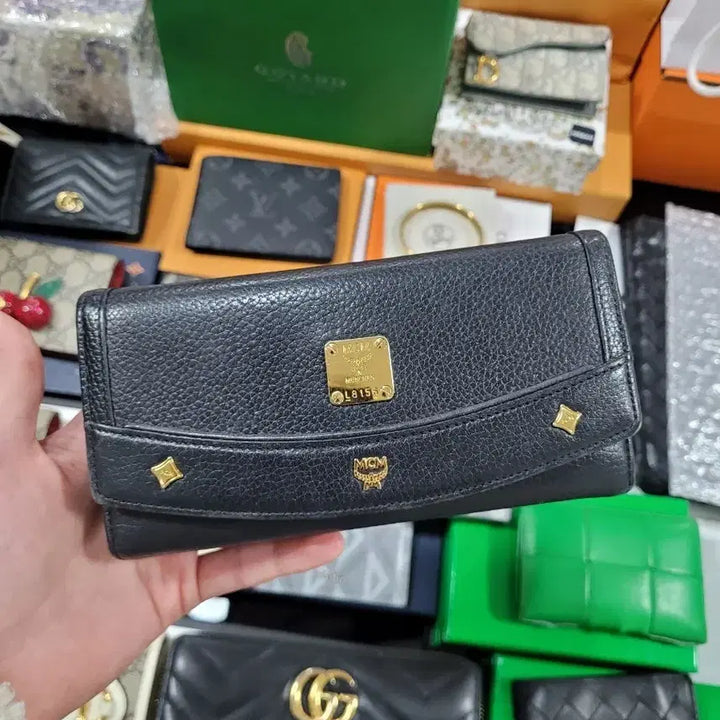 [BUNJANG] MCM Visetos Leather Long Wallet Black Unisex / MCM 블랙 장지갑 남여공용
