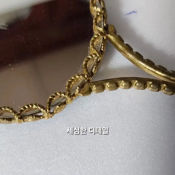 [BUNJANG] French Limoges Lovers Painting Porcelain Hand Mirror / 프랑스 리모지 연인 명화 포셀린 주물 손거울