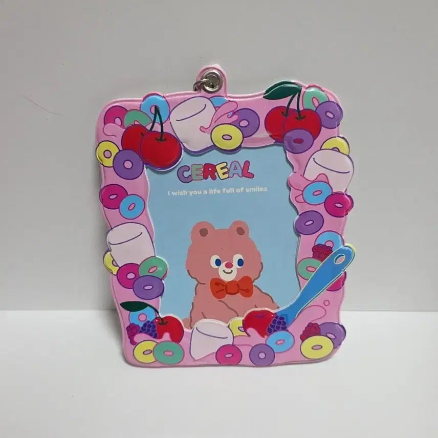 [BUNJANG] Pink Serial Bear Photocard Holder / 핑크 시리얼 베어 포카홀더