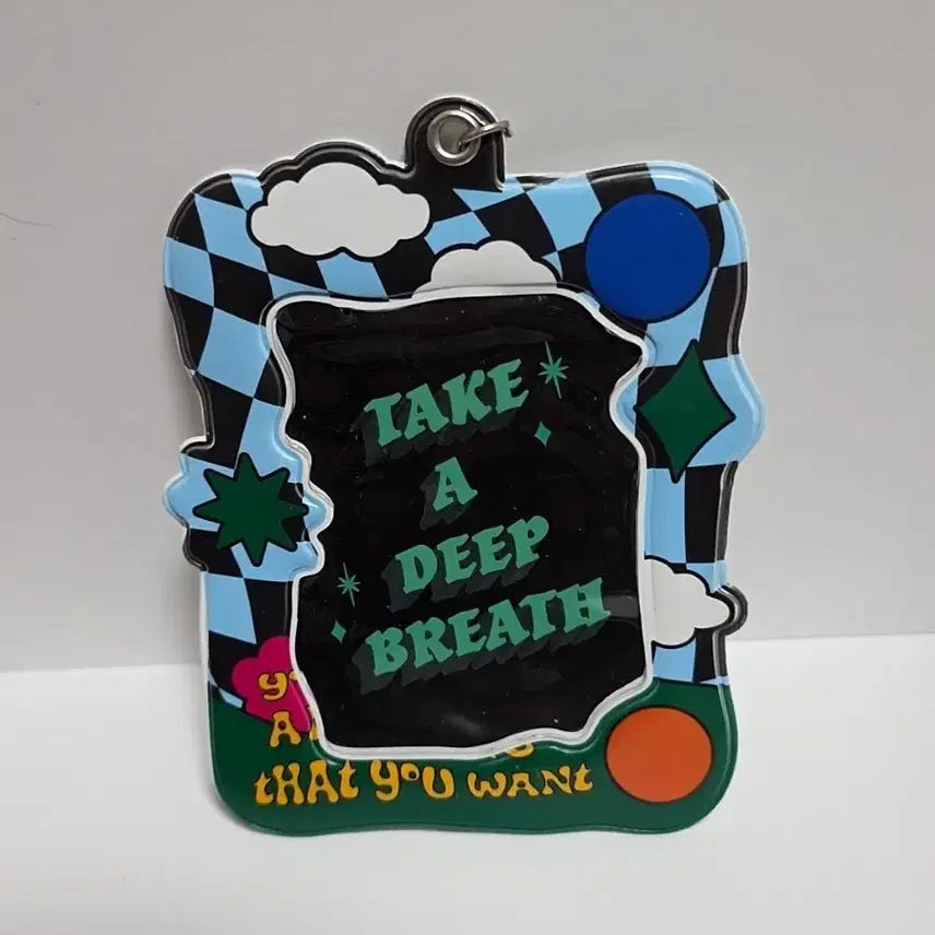 [BUNJANG] Blue Green Check Photocard Holder / 블루 그린 체크 포카홀더