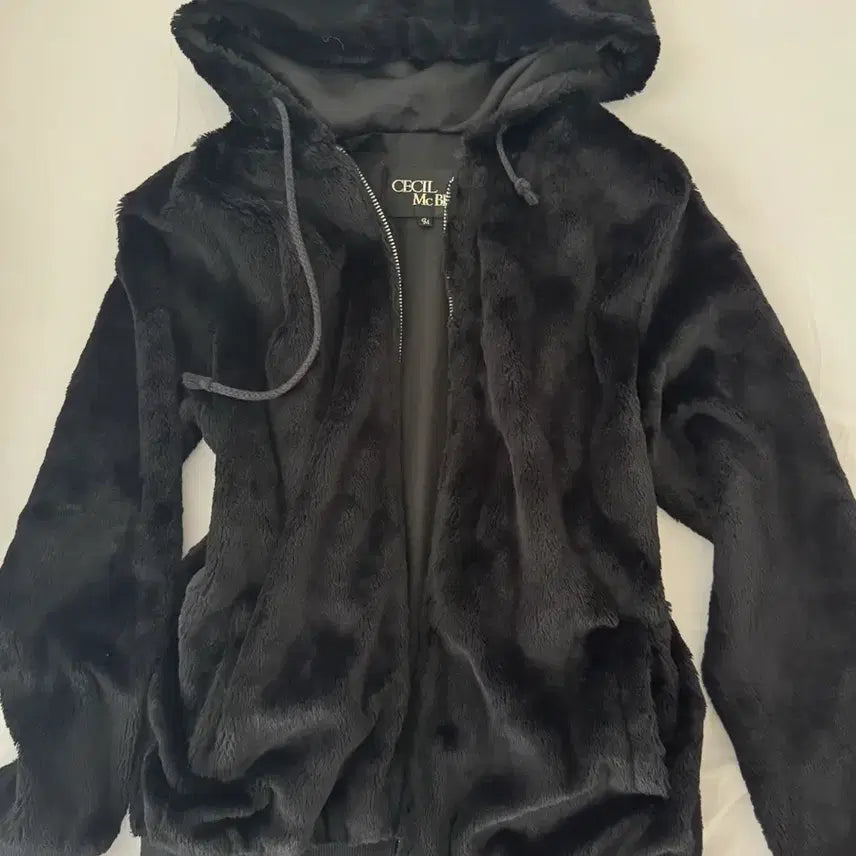 [BUNJANG] Cecil McBee Fur Hooded Zip-Up Jacket Black / 세실맥비 퍼 후드집업 자켓 블랙 일브 빈티지 y2k 히메갸루 오네갸루