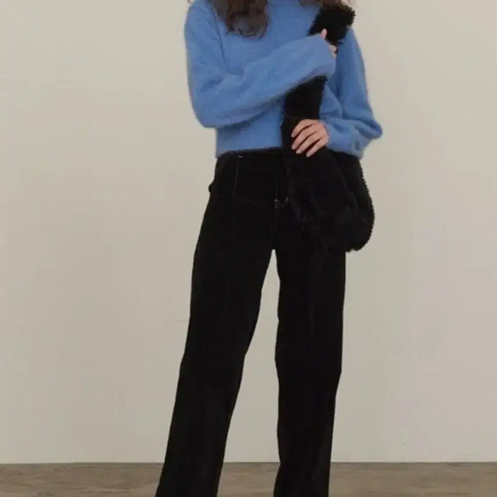 [BUNJANG] Diagonal Velvet Pants / (s)다이애그널 벨벳 팬츠