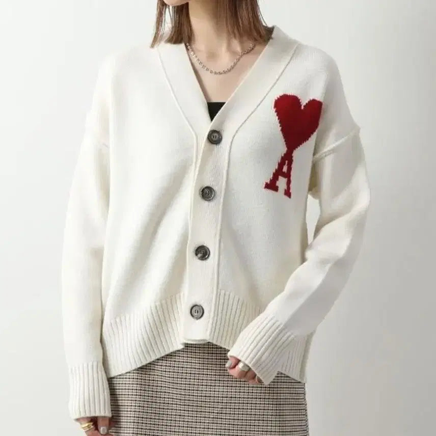 [BUNJANG] Ami Big Heart Logo Cardigan / 아미 빅 하트 로고 가디건 정품 새상품