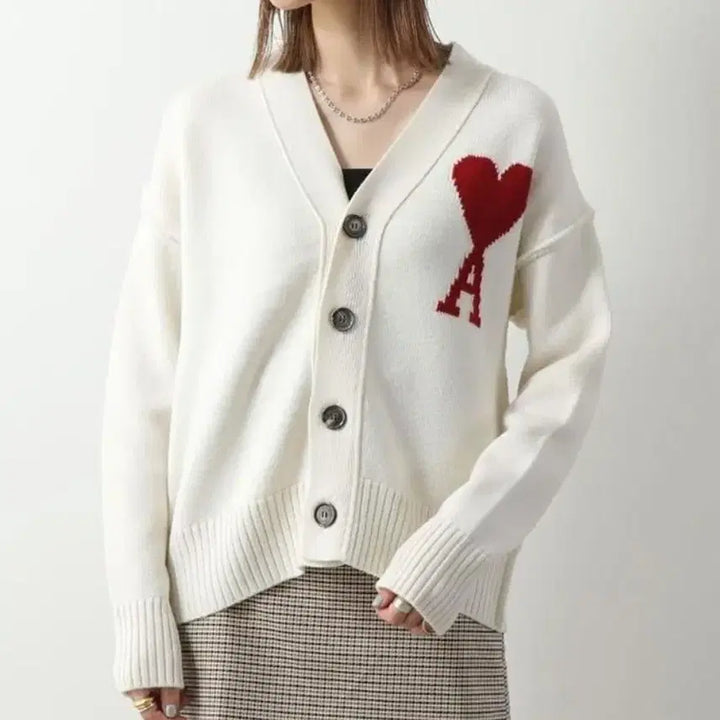[BUNJANG] Ami Big Heart Logo Cardigan / 아미 빅 하트 로고 가디건 정품 새상품