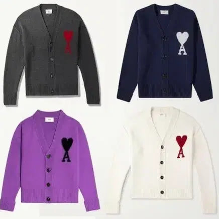 [BUNJANG] Ami Big Heart Logo Cardigan / 아미 빅 하트 로고 가디건 정품 새상품