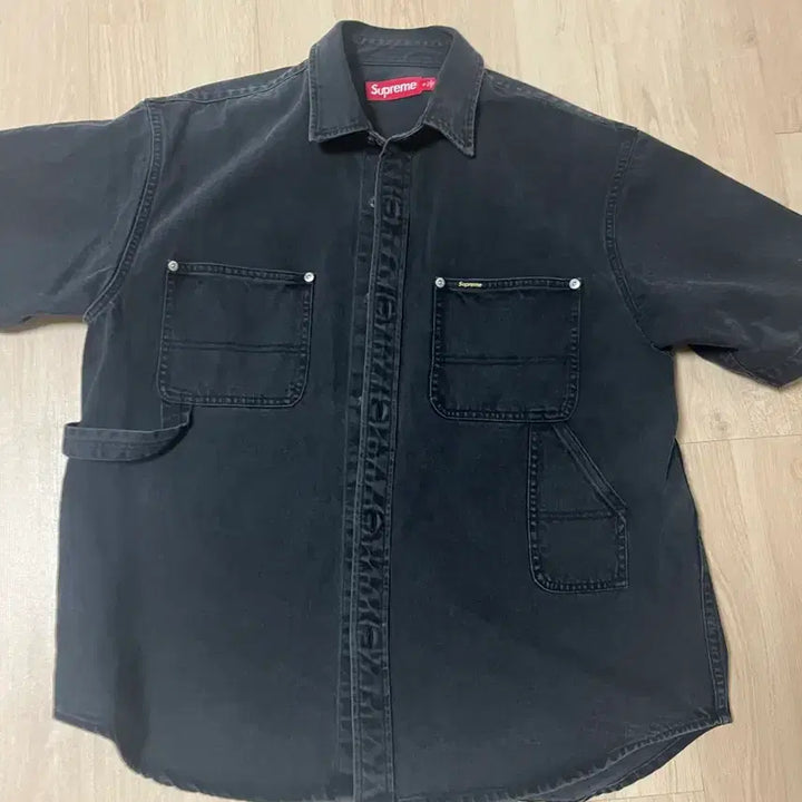 [SOLD OUT] 슈프림 데님 페인터 반팔 셔츠 블랙