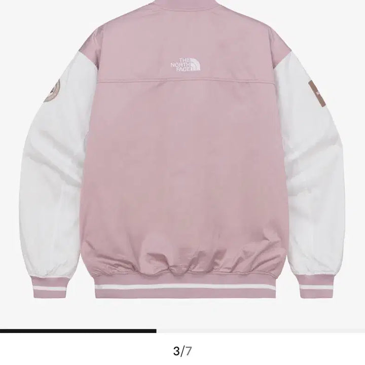 [BUNJANG] The North Face White Label Varsity Jacket Pink / 노스페이스 화이트라벨 바시티 자켓 핑크