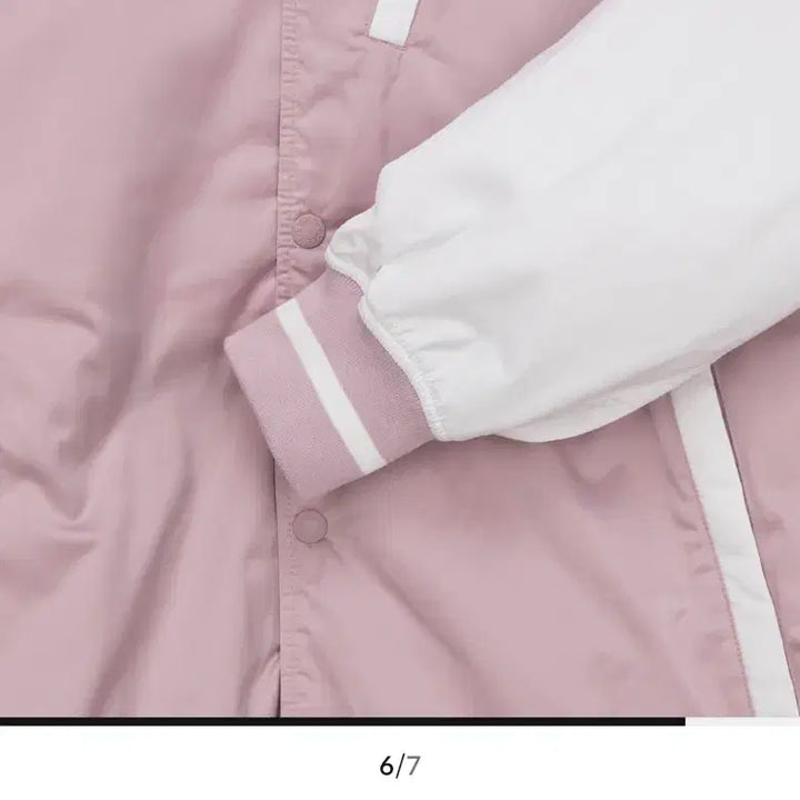 [BUNJANG] The North Face White Label Varsity Jacket Pink / 노스페이스 화이트라벨 바시티 자켓 핑크