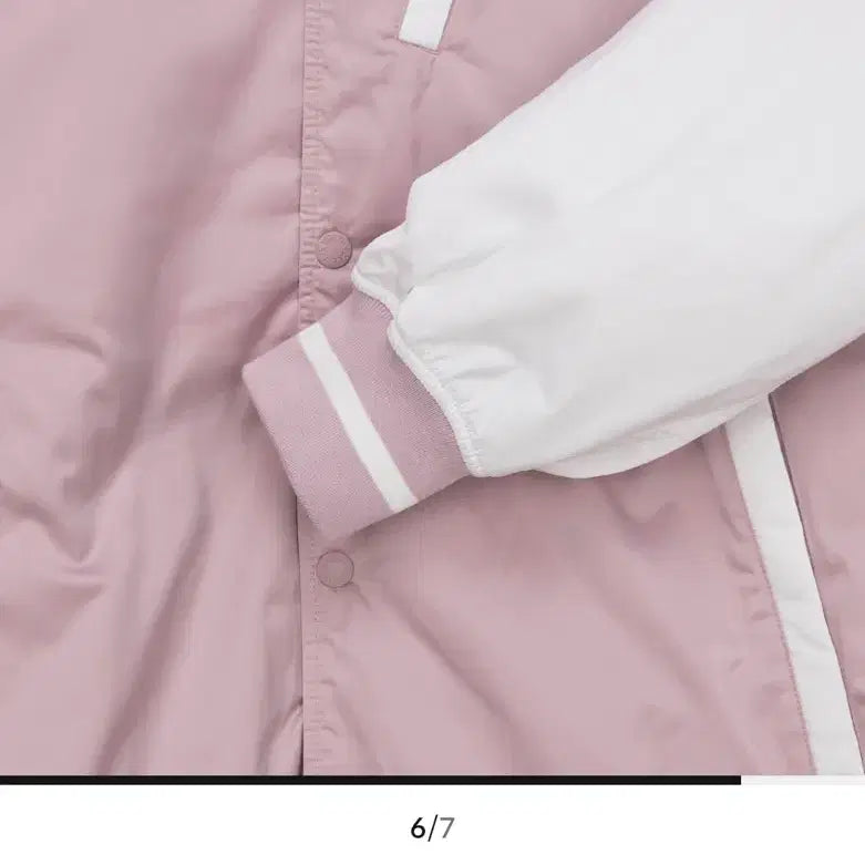 [BUNJANG] The North Face White Label Varsity Jacket Pink / 노스페이스 화이트라벨 바시티 자켓 핑크