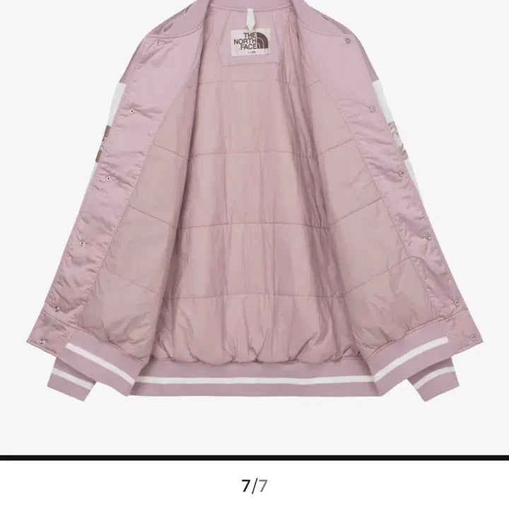 [BUNJANG] The North Face White Label Varsity Jacket Pink / 노스페이스 화이트라벨 바시티 자켓 핑크