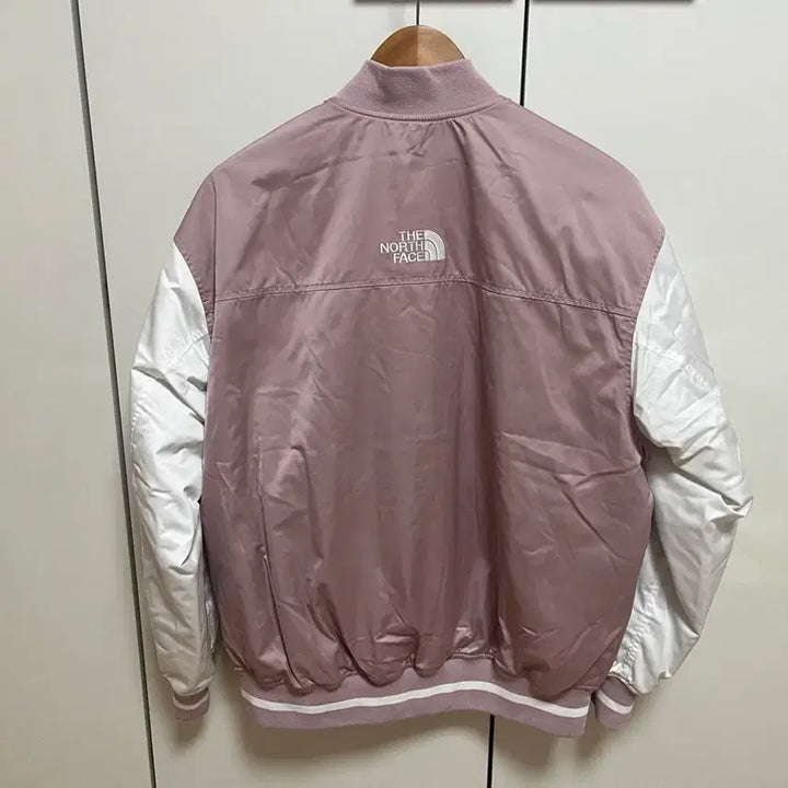 [BUNJANG] The North Face White Label Varsity Jacket Pink / 노스페이스 화이트라벨 바시티 자켓 핑크