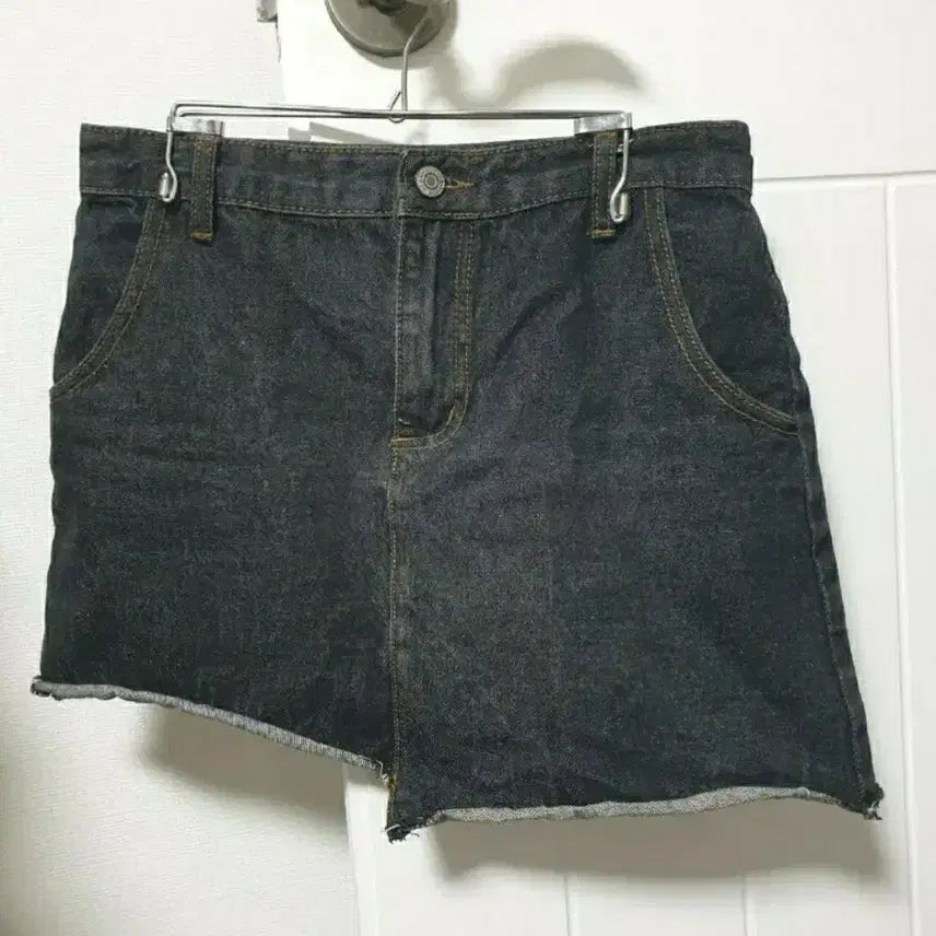 [BUNJANG] Black Denim Mini Skirt / (새상품) 블랙 데님 미니스커트