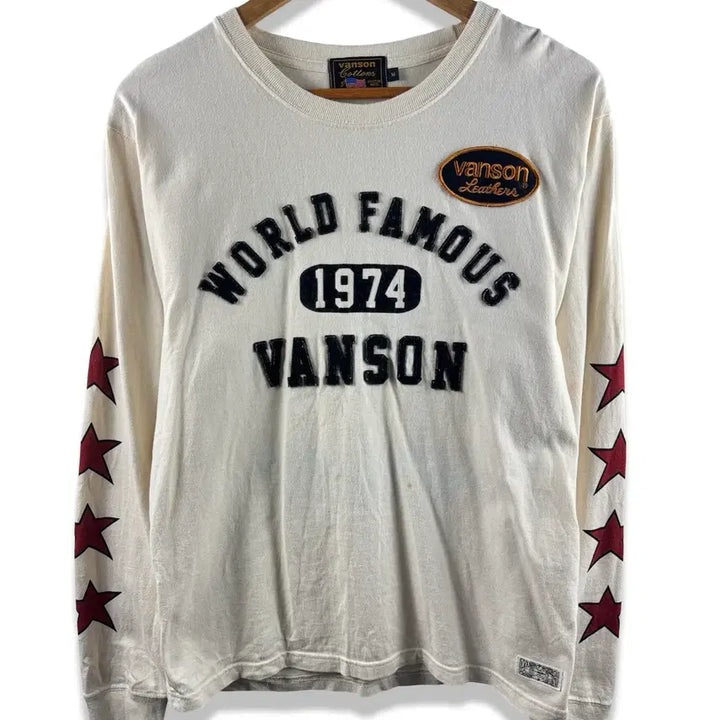 [BUNJANG] Benson 40th Anniversary Ivory Star Printing Long Sleeve T-shirt / 밴슨 40주년 아이보리 스타 프린팅 롱슬리브2316