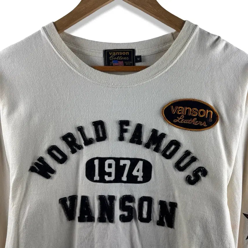 [BUNJANG] Benson 40th Anniversary Ivory Star Printing Long Sleeve T-shirt / 밴슨 40주년 아이보리 스타 프린팅 롱슬리브2316