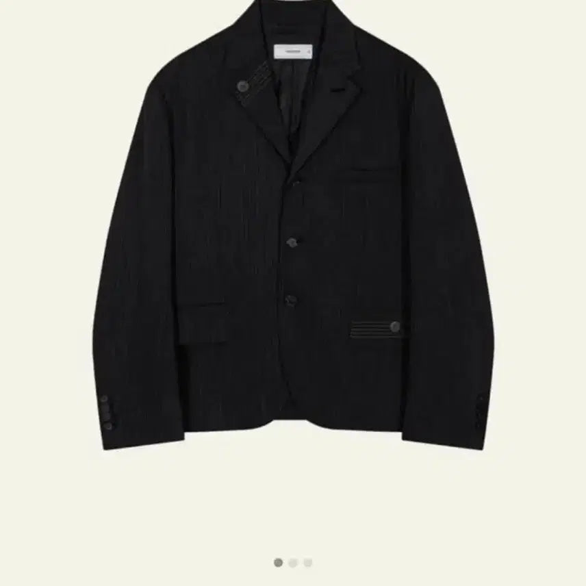 [SOLD OUT] 웨이비니스 스트라이프 블레이저 차콜 브라운 2