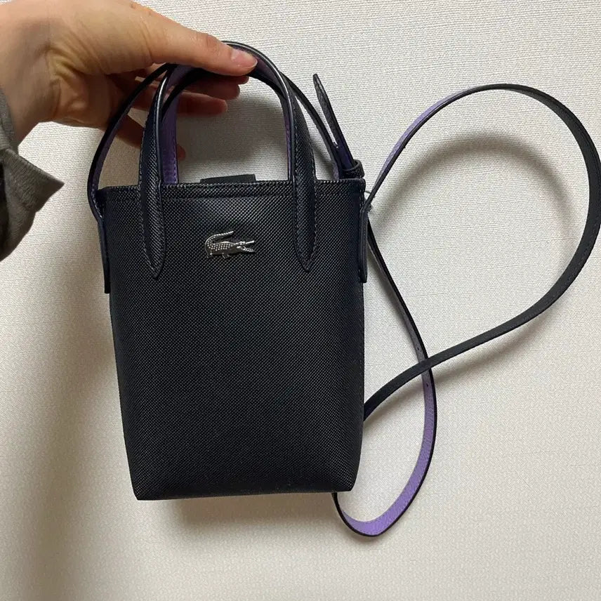 [BUNJANG] Lacoste Black Mini Crossbody Bag / 라코스테 블랙 미니 크로스백